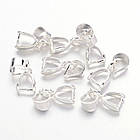 Тримач для Кулонів, Латунь, Колір: Срібло, Розмір: 10x5.5x3мм, Отвір 3.5мм, 10 шт, фото 5