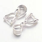 Тримач для Кулонів, Латунь, Колір: Срібло, Розмір: 10x5.5x3мм, Отвір 3.5мм, 10 шт, фото 6