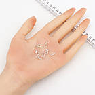 Тримач для Кулонів, Латунь, Колір: Срібло, Розмір: 10x5.5x3мм, Отвір 3.5мм, 10 шт, фото 8