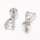 Тримач для Кулонів, Латунь, Колір: Срібло, Розмір: 10x5.5x3мм, Отвір 3.5мм, 10 шт, фото 9