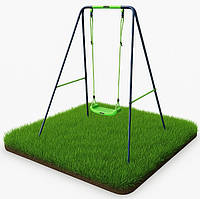 Дитяча металева гойдалка вулична підвісна Spoko SP-S01 / Дитяча гойдалка синьо-зелена