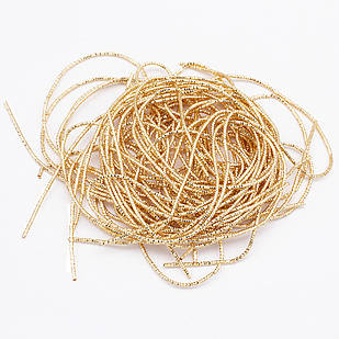 Канатель Трунцал 4 грані, Колір: Золотистий, Відрізки не Менш ніж 20 см, Діаметр 0.7 мм, приблизно 580 см/10г