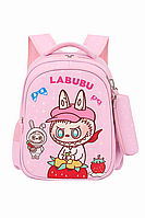 Рюкзак дитячий шкільний портфель Labubu 10647-5 лабубу рожевий