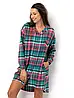 Фланелева нічна сорочка халат KEY LND 419 B25, Зручна домашня сукня, фото 2