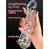 Насадка для збільшення пеніса Crystal Skin збільшує на 9 см, фото 5