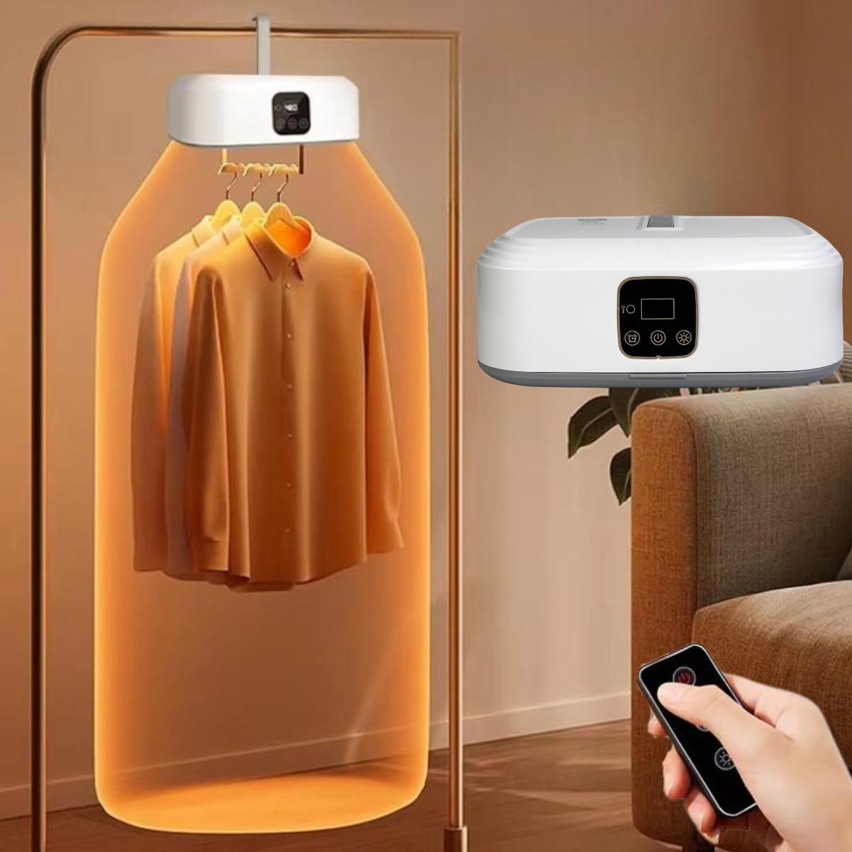 Сушарка для одягу електрична вертикальна 600 Вт з тканинним чохлом, таймером і пультом, GRE-652, фото 1