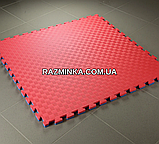 Мін. замовлення від 5 шт! ЧЕРВОНО-СИНІ татамі 30мм, 100*100*3 см (1шт) | мати ластівчин хвіст, фото 4