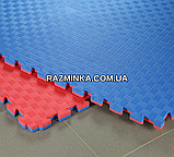 Мін. замовлення від 5 шт! ЧЕРВОНО-СИНІ татамі 30мм, 100*100*3 см (1шт) | мати ластівчин хвіст, фото 3