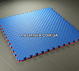 Мін. замовлення від 5 шт! ЧЕРВОНО-СИНІ татамі 30мм, 100*100*3 см (1шт) | мати ластівчин хвіст, фото 5