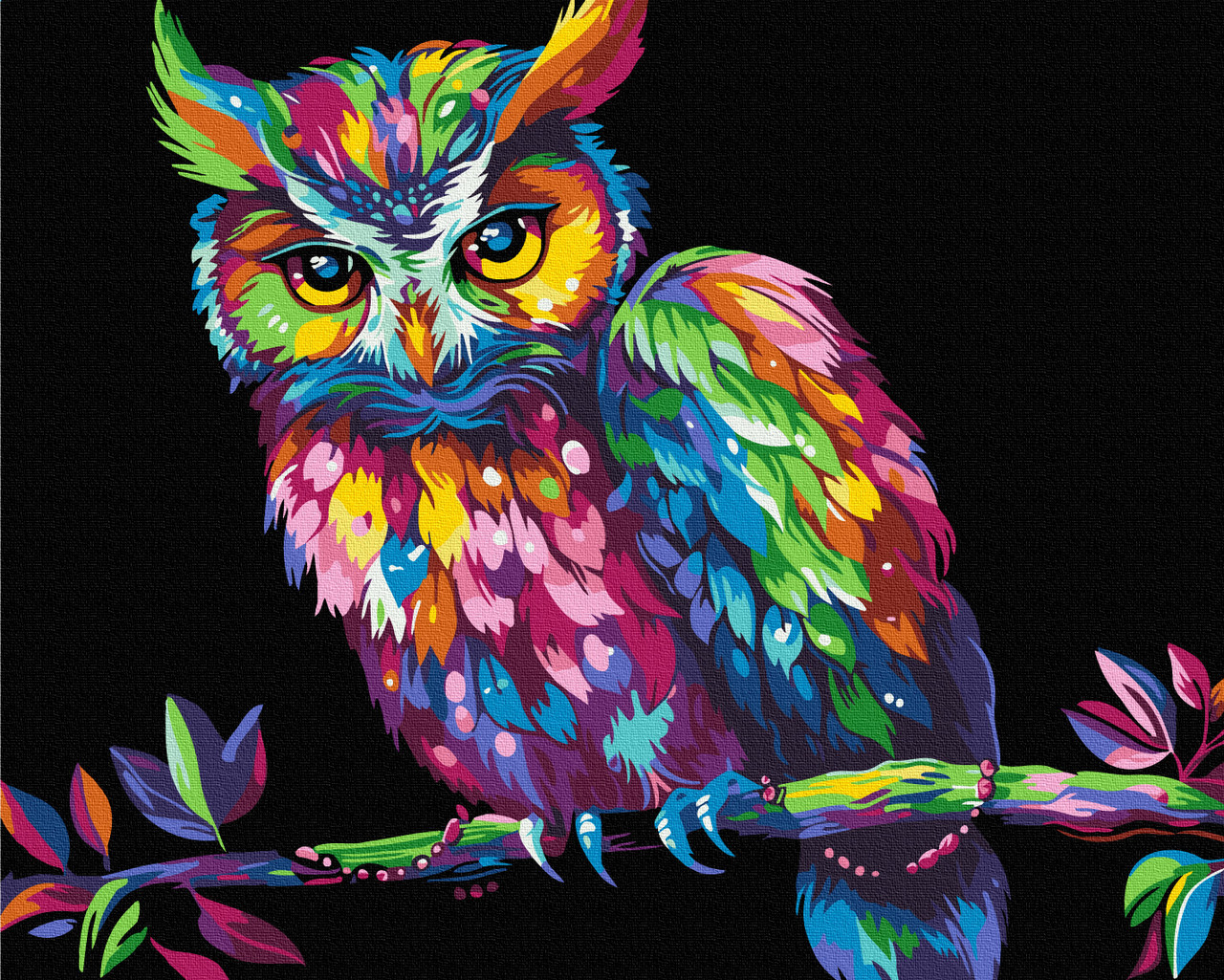 Картина за номерами Кольорова мудрість Brushme на ЧОРНОМУ ФОНІ 40х50см. BSB0016