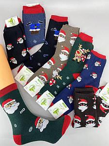Махрові шкарпетки "Новорічний мікс" 41-47 (12пар/уп)