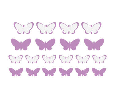 Набор декоративных бабочек 3d Сказка (двухслойные картонные скотч в комплекте) матовая картон Комплект 20 шт. - фото 4 - id-p319048858