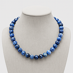 Содаліт Ø10 намисто, 0622ОС