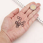 Колечки одинарні, Залізні, Непаяні, Колір: Чорний, Розмір: 10х1мм, Внутрішній Діаметр 8 мм, 20 шт, фото 3