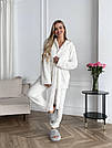 Жіночий домашній МАХРОВИЙ костюм 3в1 Штани+топ+жакет МОЛОЧНИЙ 1633, фото 3