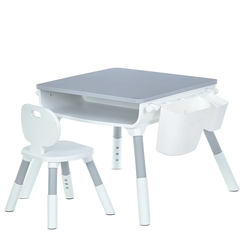 Столик мультивуд Грей зі стільцем сірий великий, фото 1