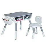 Столик мультивуд Грей зі стільцем сірий великий, фото 3