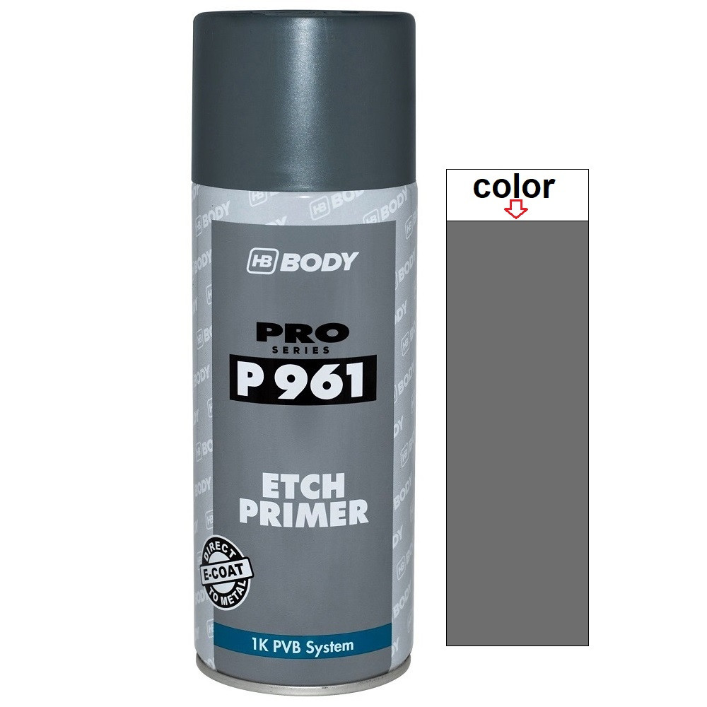 Протравлюючий ґрунт спрей темно-сірий Body P961 Etch Primer Spray Dark Grey 400мл