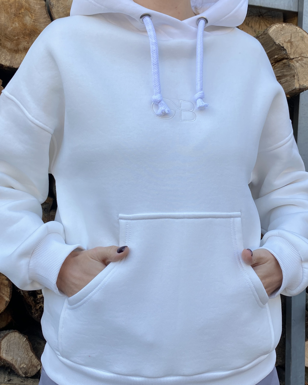 Худі утеплене молочне, фото 1