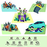 Термоковрик камуфляжний килимок 200х150 Мілітарі, термокилимок складаний килимки для відпочинку, фото 7