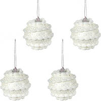 Від 2 шт. Набір ялинкових іграшок 4 шт "Кулі" D6см HL23A-57 купити дешево оптом в інтернет-магазині