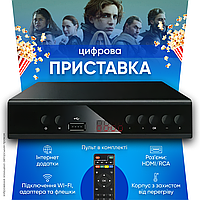 ТВ приставка тюнер для телевізора цифровий медіаплеєр смарт тв YouTube MEGOGO