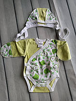 Боді для недоношеної дитини 46, зелені мішки