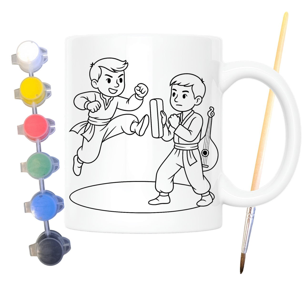 Набір для творчості кружка розмальовка Бойовий гопак 330 мл біла (КР0122), фото 1