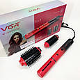Професійний фен-гребінець з іонізацією VGR, Фен для укладки зачіски, Фен-гребінець для сушіння OQ-84, фото 2