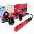 Професійний фен-гребінець з іонізацією VGR, Фен для укладки зачіски, Фен-гребінець для сушіння OQ-84, фото 8