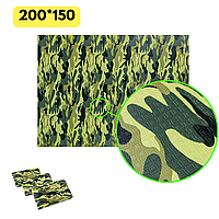 Термоковрик камуфляжний килимок 200х150 Мілітарі, термокилимок складаний килимки для відпочинку