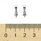 Тримач Шапочкою під Бусіну з Напівотворством, Неіржавка сталь, Розмір: 12х4мм, Пін 1 мм, 10 шт, фото 8