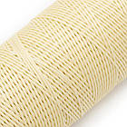 Шнур Вощений Поліестер Плоский, Колір: Слонова кістка, Розмір 1х0.3 мм, приблизно 260 м/катушка, 1 катушка, фото 2