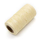 Шнур Вощений Поліестер Плоский, Колір: Слонова кістка, Розмір 1х0.3 мм, приблизно 260 м/катушка, 1 катушка, фото 3