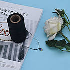 Шнур Вощений Поліестер Плоский, Колір: Чорний, Розмір 1х0.3 мм, приблизно 260 м/котушка, 1 катушка, фото 4