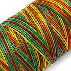 Шнур Вощений Поліестер Плоский, Колір: Різнобарвний, Розмір 1х0.3 мм, приблизно 260 м/катушка, 1 катушка, фото 2