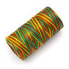 Шнур Вощений Поліестер Плоский, Колір: Різнобарвний, Розмір 1х0.3 мм, приблизно 260 м/катушка, 1 катушка, фото 3