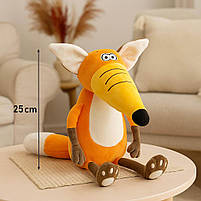М’яка іграшка лис рудий 39 см — кумедний плюшевий лисеня з тонкими лапками, арт. 002185, фото 7