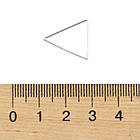 Конектор Трикутник, Латунь, Колір: Срібло, Розмір: 17.5x20x0.8мм, Внутрішній Розмір 15.5x17.5мм, 10 шт, фото 4