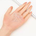 Конектор Трикутник, Латунь, Колір: Срібло, Розмір: 17.5x20x0.8мм, Внутрішній Розмір 15.5x17.5мм, 10 шт, фото 5