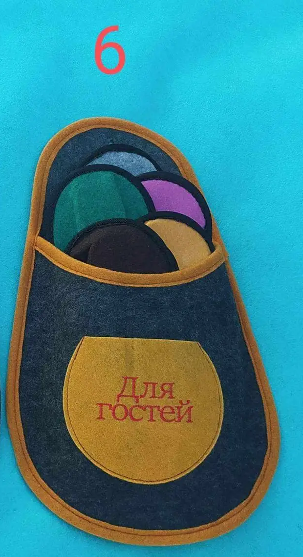 Набір гостьових капців 5 в 1. Капці для гостей жовтий