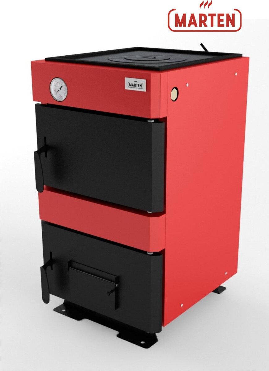 Твердопаливний котел Marten Base MB-12v, дров'яний, піч для обігріву будинку, опалювальний котел