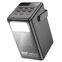 Powerbank Hoco DB03 100000mAh зі швидкою зарядкою PD20W+QC3.0 (22.5W) і ліхтариком чорний