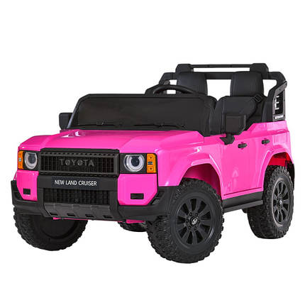 Електромобіль Джип дитячий (2 мотори 45W, аккум.12V10AH, підсвічування, пульт 2,4G) Bambi M 6280EBLR-8 Рожевий, фото 1