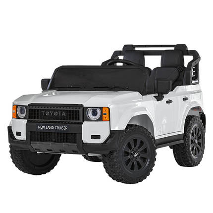 Електромобіль Джип дитячий (2 мотори 45W, аккум.12V10AH, підсвічування, пульт 2,4G) Bambi M 6280EBLR-1 Білий, фото 1