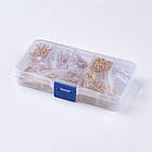 Набір для виготовлення Сережок, Латунь, Залізо та пластик, Колір: Золото, 14.5х7х2.2см, 1 набор, фото 3