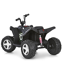 Електроквадроцикл дитячий Bambi (акум. 12V7-9AH, 2 мотори 35W, MP3, USB, музика, світло) M 6283EL-1-2 Біло-чорний, фото 4
