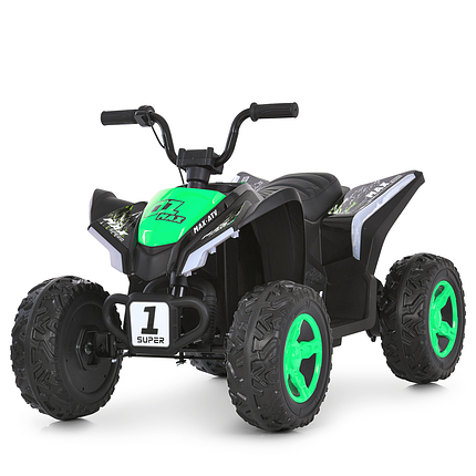 Електроквадроцикл дитячий Bambi (акум. 12V7-9AH, 2 мотори 35W, MP3, USB, музика, світло) M 6283EL-5 Зелений, фото 1