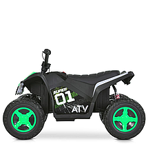 Електроквадроцикл дитячий Bambi (акум. 12V7-9AH, 2 мотори 35W, MP3, USB, музика, світло) M 6283EL-5 Зелений, фото 3