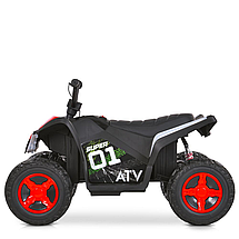 Електроквадроцикл дитячий Bambi (акум. 12V7-9AH, 2 мотори 35W, MP3, USB, музика, світло) M 6283EL-3 Червоний, фото 3